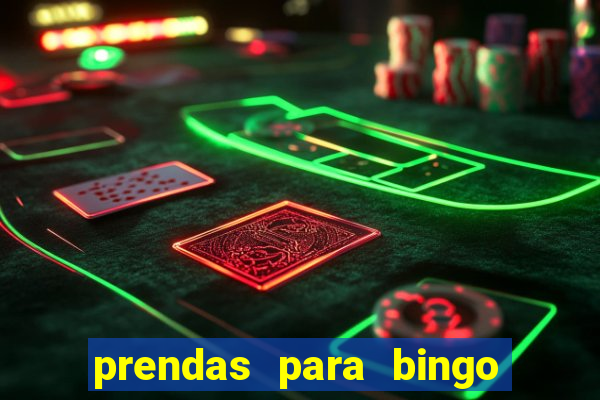 prendas para bingo de natal